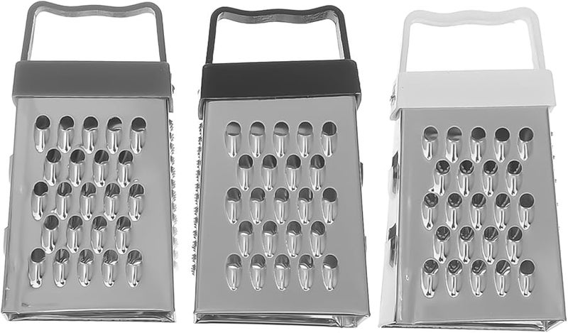 Stainless Steel Vegetable Grater 3Pcs Non Slip Handle for Cheese Ginger Potato - Image 1